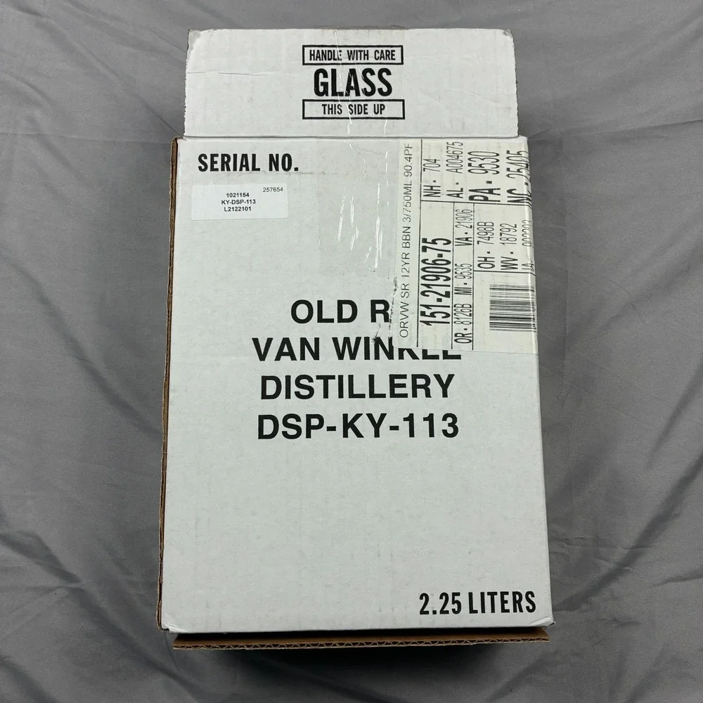 Old Rip Van Winkle Distillery Empty Box Collectible Bourbon Kentucky